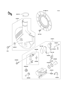 KMX125 Передний тормоз