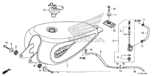 CMX250X Топливный бак