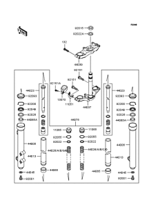 KX65 Передняя вилка