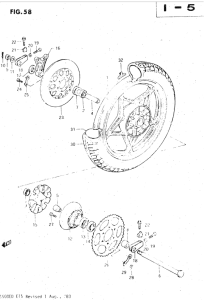 GS500 Rear wheel complete assy