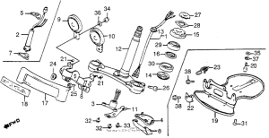 GL1200I Steering stem + horn