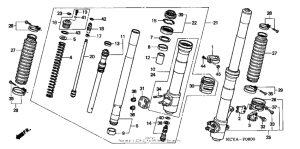 XR400R Передняя вилка