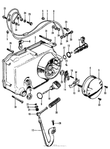 S65 Right crankcase cover + oilpipe