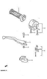 GSX550 Right handle switch