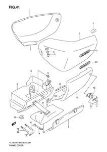 VL1500 Обтекатель задний