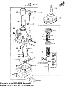 KE100 Carburetor assy
