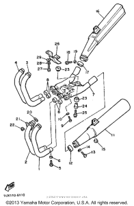 FJ1200W Выхлопная система