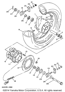 TDM850DC Переднее колесо