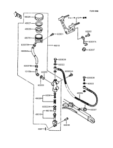 ZX400 Задний торм цилиндр