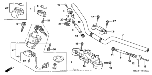 CB600F Handlebar + top bridge
