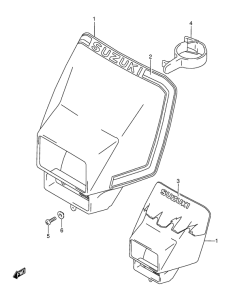 DR350 Headlamp cover  front fender