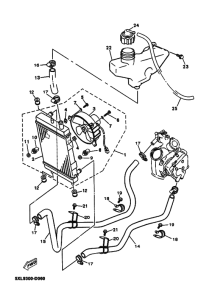 YP125E Радиатор и шланг
