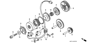 NR750 Pulse generator /  starting clutch