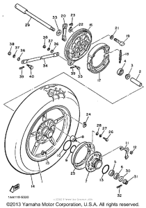 XJ700XS Переднее колесо