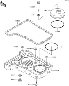 ZR750 Breather body / oil pan