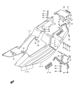 RGV250 Обтекатель задний