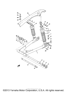 XS650D Rear arm - rear cushion - chain case