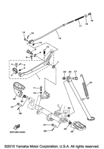 TTR125LEG Подножки
