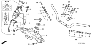 CBF250 Handle pipe / top bridge