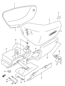 VL1500 Обтекатель задний