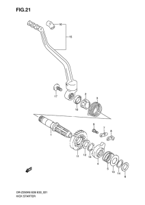 DR-Z250 Ножной стартер