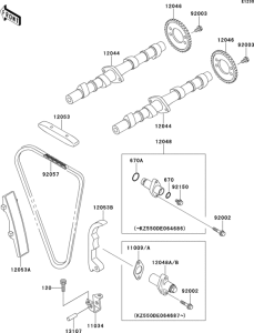 ZR550 Распредвал