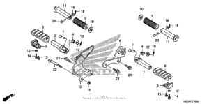 VT750CA Подножки