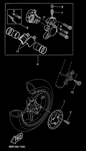 YQ50 Передний тормоз