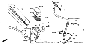VT750DC Передний главный тормозной цилиндр