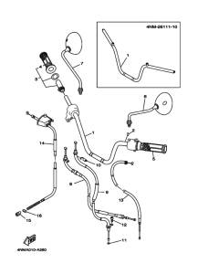 T90D ｽﾃｱﾘﾝｸﾞﾊﾝﾄﾞﾙ & ｹｰﾌﾞﾙ