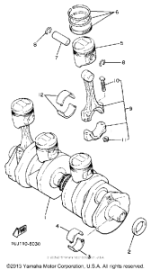 FZ600SC Коленчатый вал и Поршень
