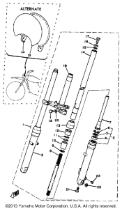 MX100H Передняя вилка