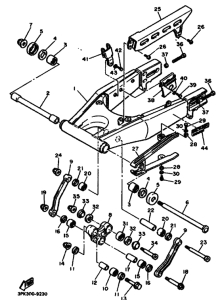 FZR750R Задний рычаг и подвеска