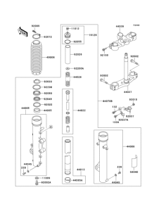 KLE500 Передняя вилка