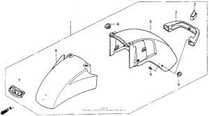 GL1500I Front fender set 92