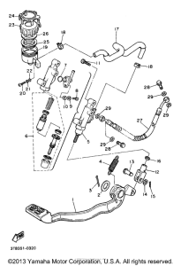 XT600ED Задний торм цилиндр