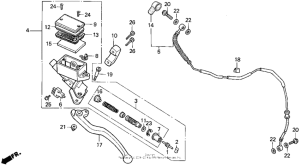 VT1100C Vt1100c clutch master cyl. 95-96