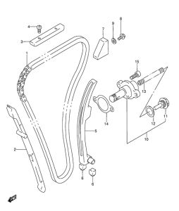 GSX-R1100 Держатель направляющей