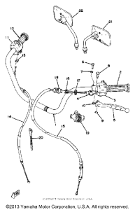 XS750SF Handle - wire
