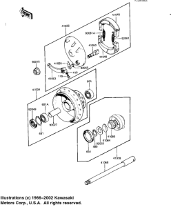 KE125 Front hub / brake