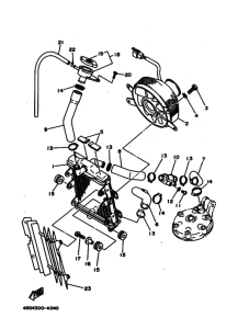 TY250Z Radiator. hose