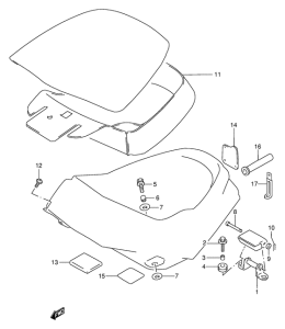 GSX250 Trunk installation parts