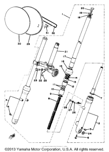 YZ80D Передняя вилка