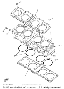 FZR1000DC Цилиндры