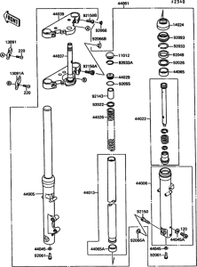 VN1500 Передняя вилка