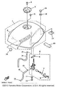 YSR50T Топливный бак