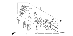 PES150 Передний суппорт
