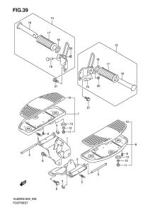 VL800 Подножки