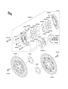 ZX600 Передний суппорт