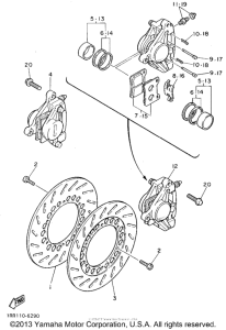 XV1100FC Передний суппорт